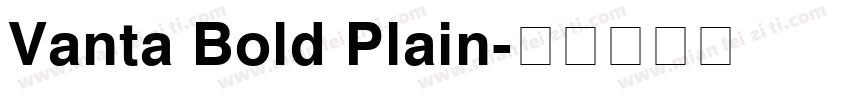 Vanta Bold Plain字体转换